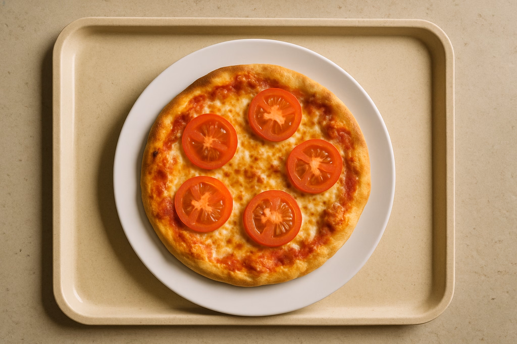 Pizza "Margherita" mit frischen Tomaten (AI Generated)