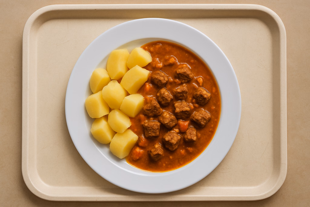 Gulascheintopf "Ungarische Art" mit Kartoffeln und Rindfleisch (AI Generated)