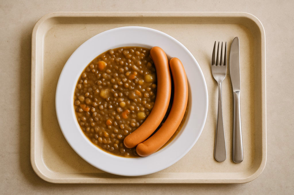 Linsentopf mit 1 Paar Wienerle (AI Generated)