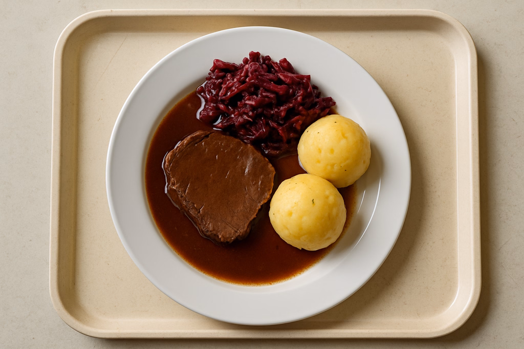 Rinderschmorbraten mit Rotweinsoße (AI Generated)