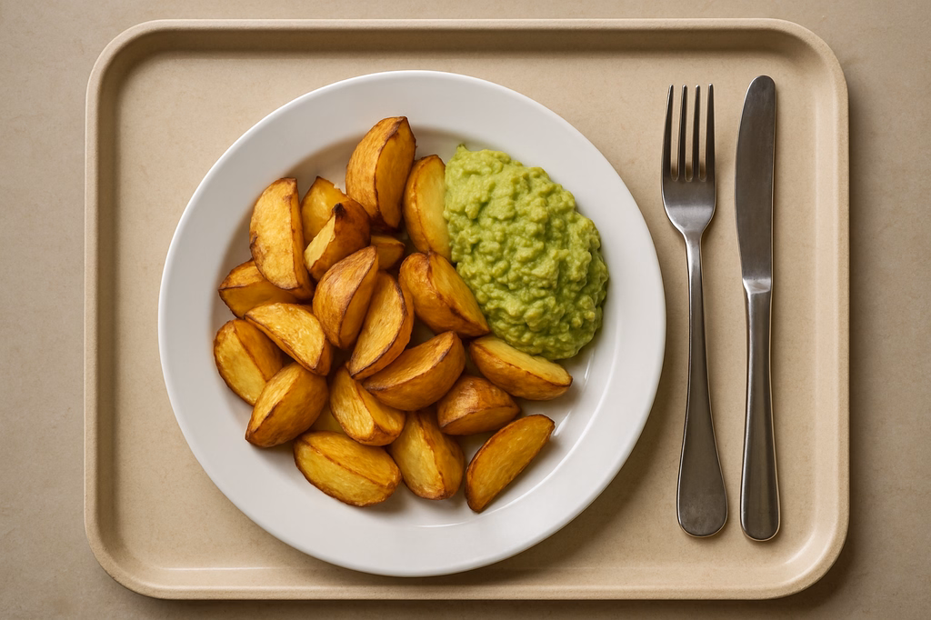 Ofenkartoffeln mit hausgemachtem Avocado Chili Dip (AI Generated)