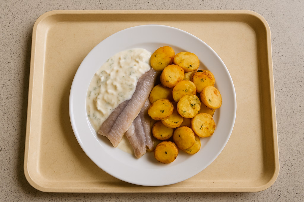 Matjesfilet "Hausfrauen Art" Schwenkkartoffeln (AI Generated)