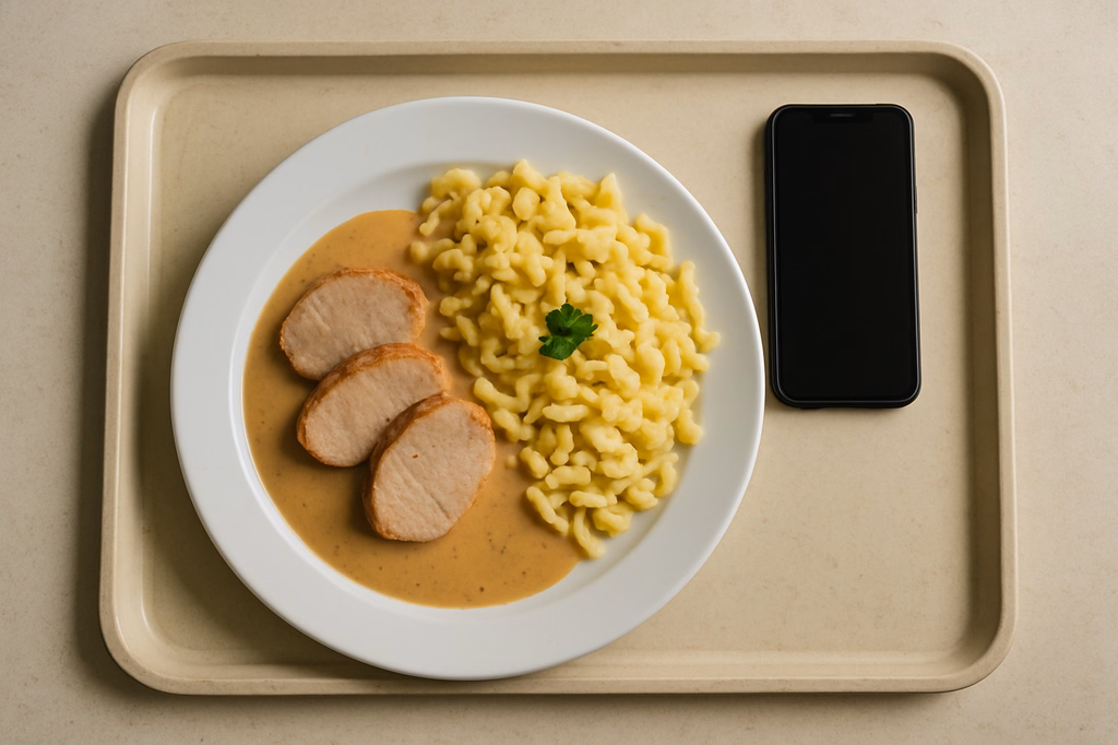 Schweinelendchen an Rahmsoße Knöpfle (AI Generated)