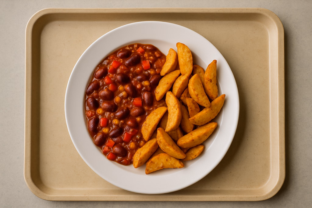 Chili sin carne "Texas Style" Country Wedges (AI Generated)