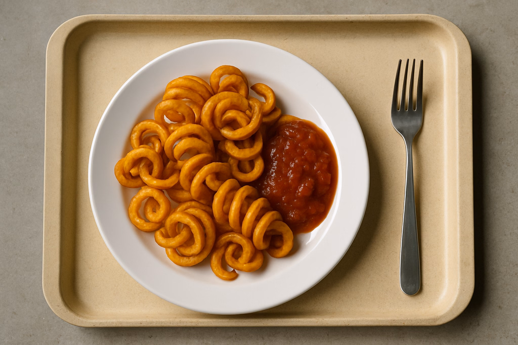 Gebackene Kartoffelspiralen Salsadip (AI Generated)