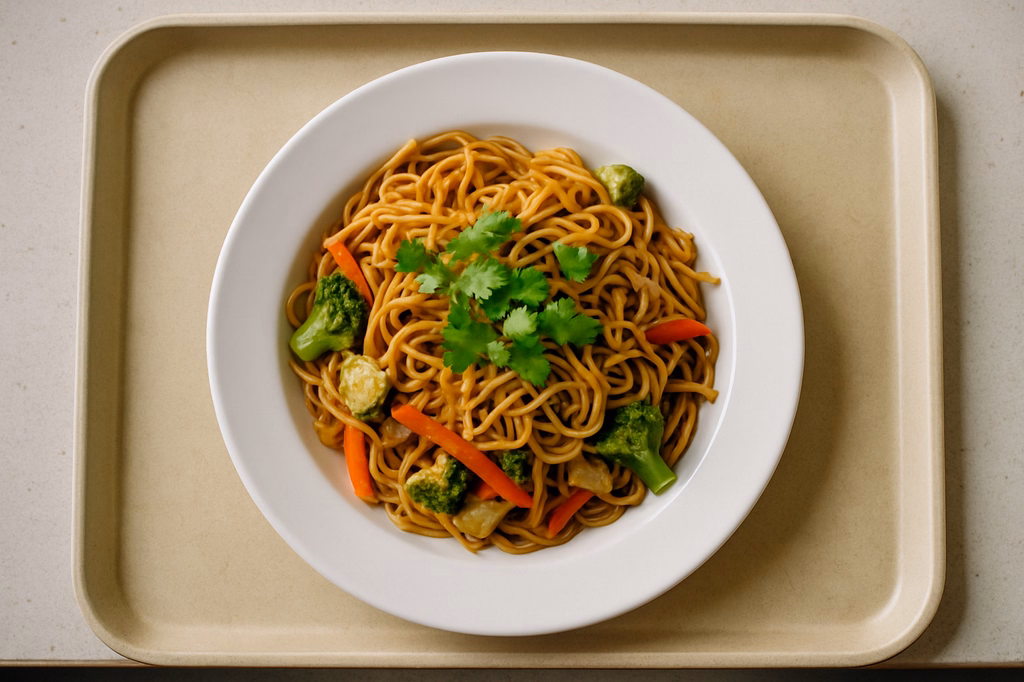 Gebratene Mienudeln "Asia Style" mit Gemüse & Koriander (AI Generated)