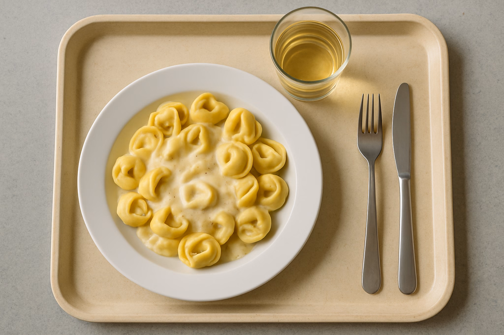 Tortelloni "Formaggio" mit Gorgonzolasoße (AI Generated)