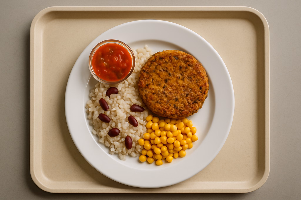 "Hot and Spicy" - Quinoa Chili Burger mit Salsadip (AI Generated)