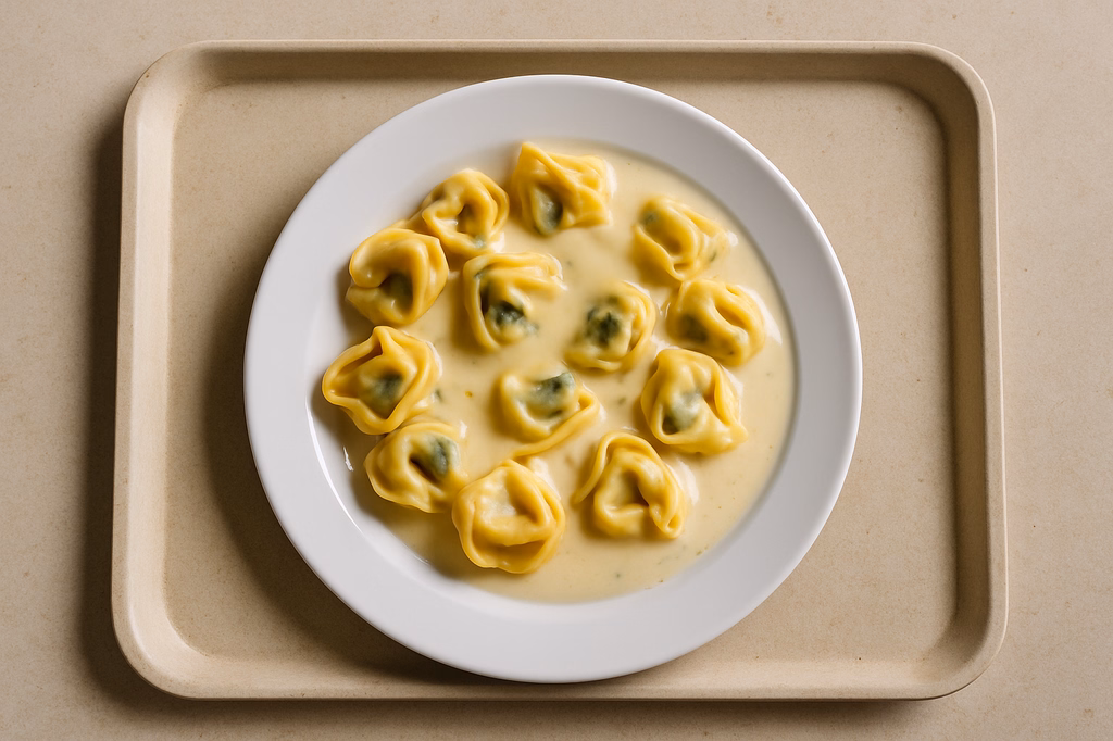 Tortelloni Ricotta & Spinat mit Käsesoße (AI Generated)