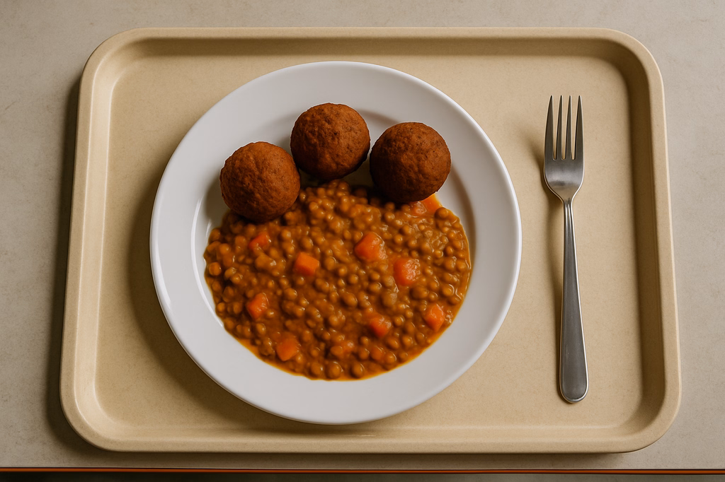 Falafelbällchen orientalisches Linsengemüse (AI Generated)