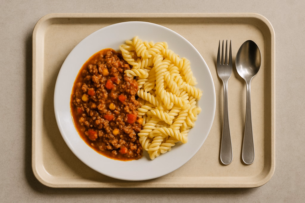 mensaVital: Brasilianischer Hackfleischtopf mit Nudeln (AI Generated)