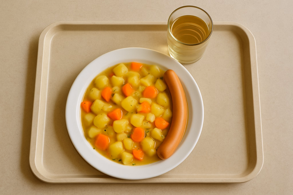 Kartoffeleintopf mit Wurzelgemüse und Wienerle (AI Generated)