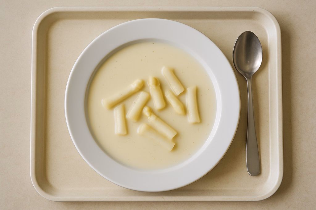 Spargelcremesuppe - aus frischen fränkischen Spargel (AI Generated)