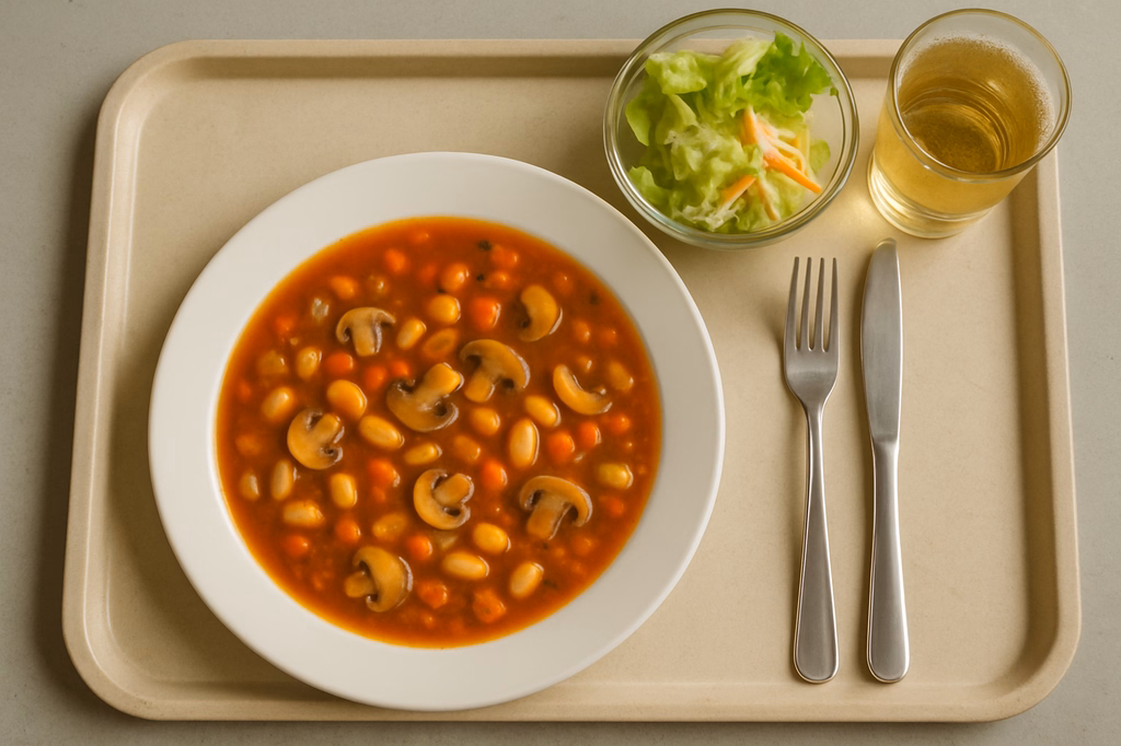 Vegane Bohnen-Champignonsuppe (AI Generated)