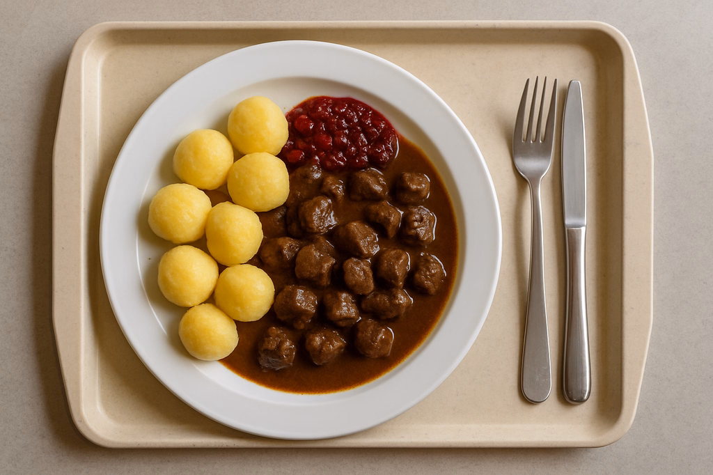 Winterliches Hirschgulasch mit Preiselbeeren (AI Generated)