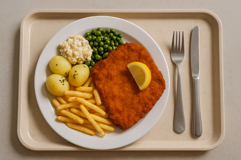 XXL Knusperschnitzel vom Schweinelachs mit Zitrone (AI Generated)