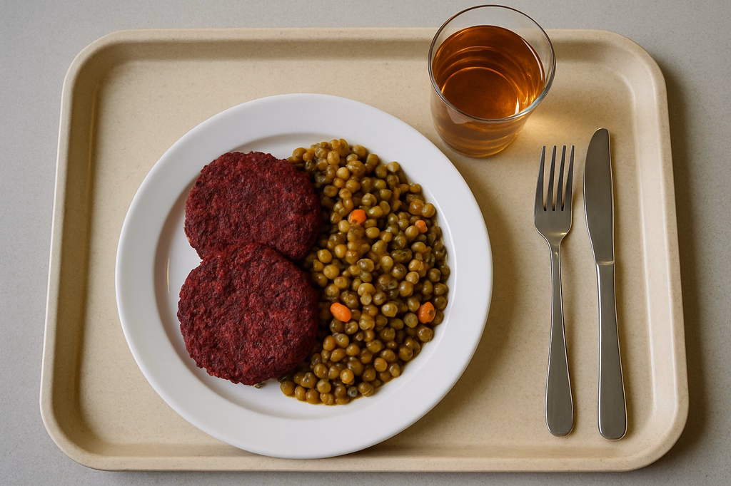 Vegane Rote - Bete - Puffer mit Balsamico - Linsengemüse (AI Generated)