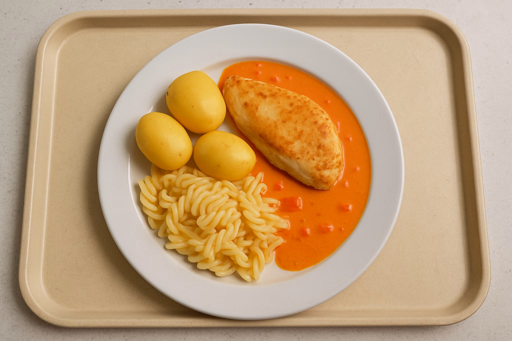 Hähnchenbrustfilet mit Paprikarahmsoße (AI Generated)