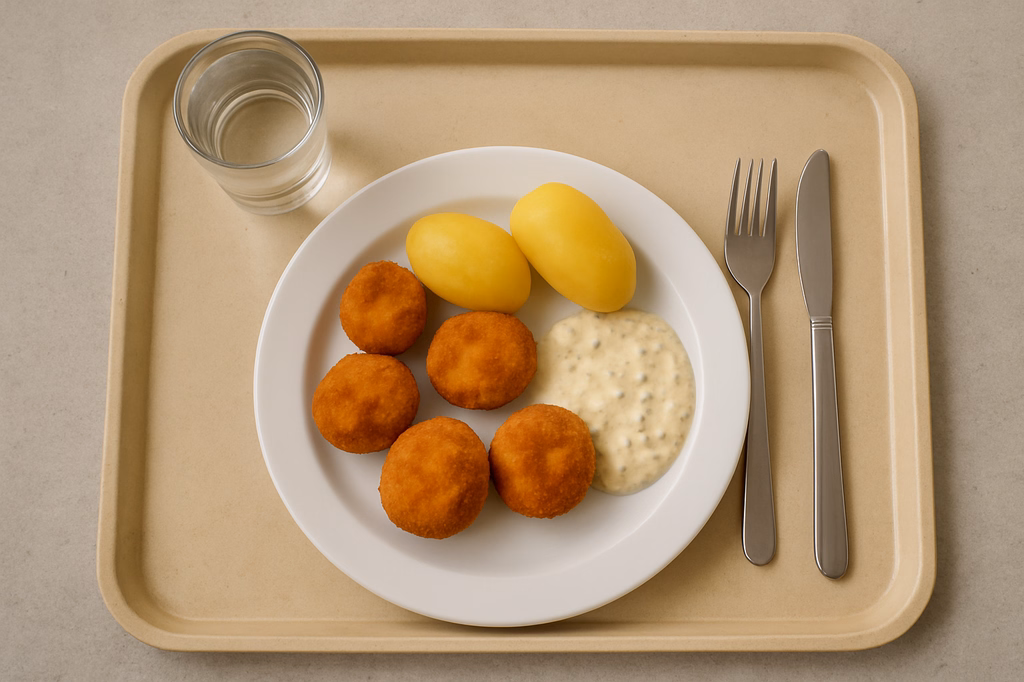 Gebackene Champignonköpfe mit Tatarensoße (AI Generated)