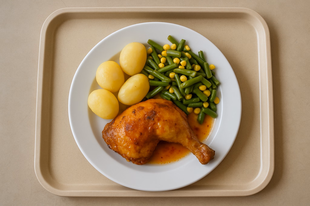 Maishähnchenkeule mit Ingwer und Chili (AI Generated)