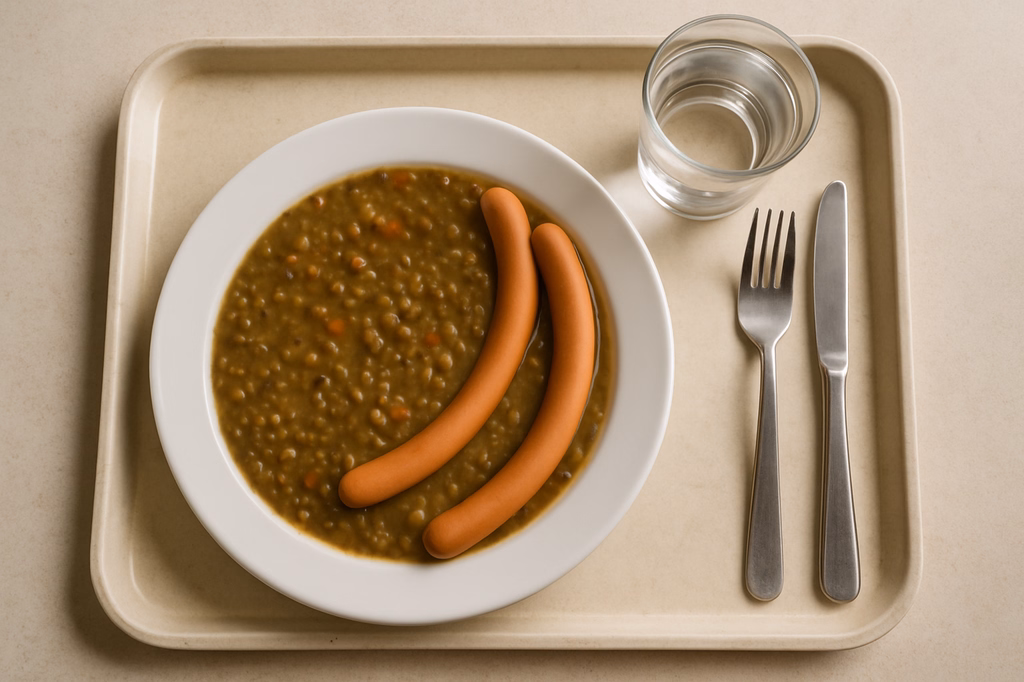 Linsensuppe mit Wienerle (AI Generated)