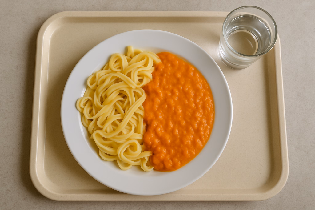 Pasta mit Kokos - Karottensoße (AI Generated)