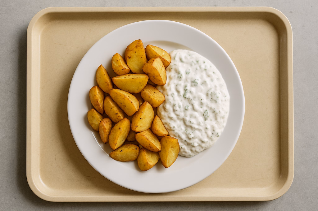 Ofenkartoffeln mit hausgemachtem Schnittlauchquark (AI Generated)