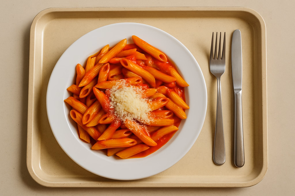 Penne "al Arrabbiata" mit Grana Padano (AI Generated)