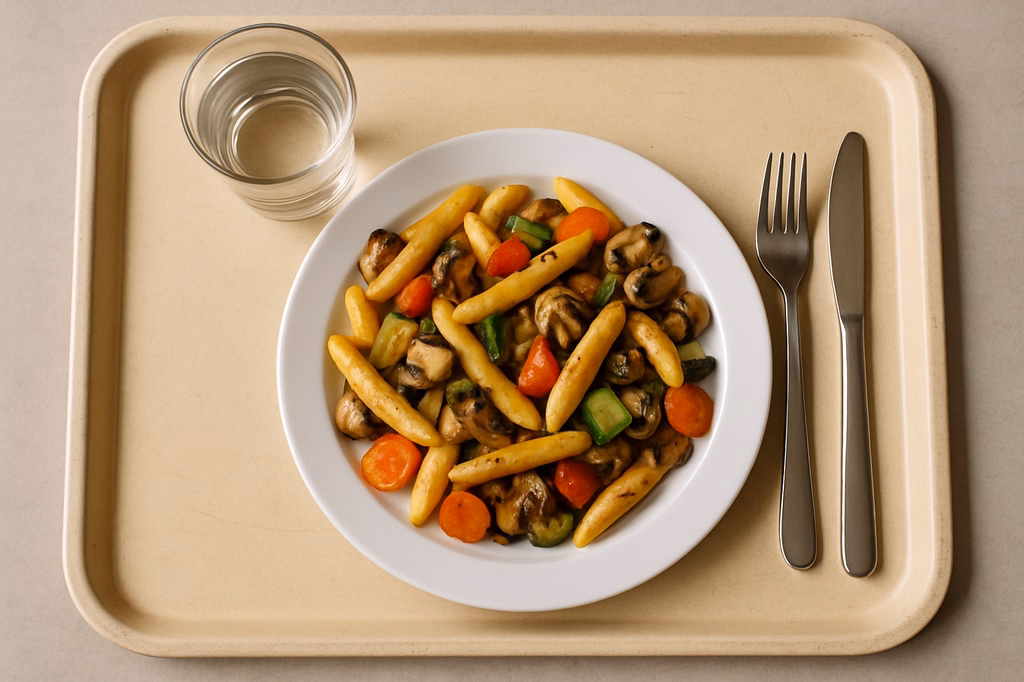 mensaVital: Schupfnudel - Pfanne mit Gemüse und Pilzen (AI Generated)