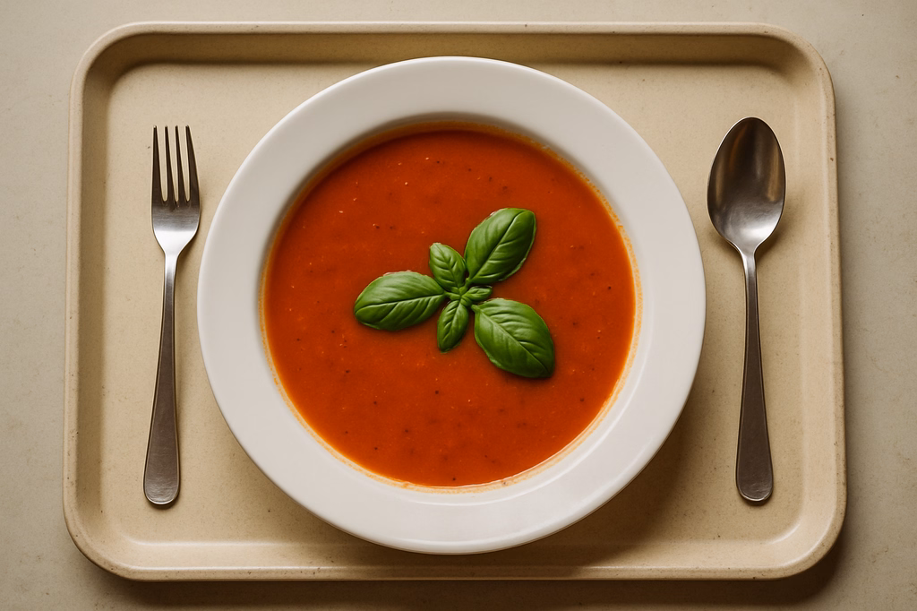 Tomatensuppe mit frischem Basilikum (AI Generated)