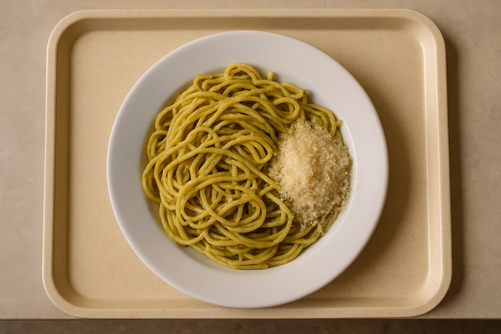 Spaghetti "Pesto" mit geriebenen Grana Padano (AI Generated)