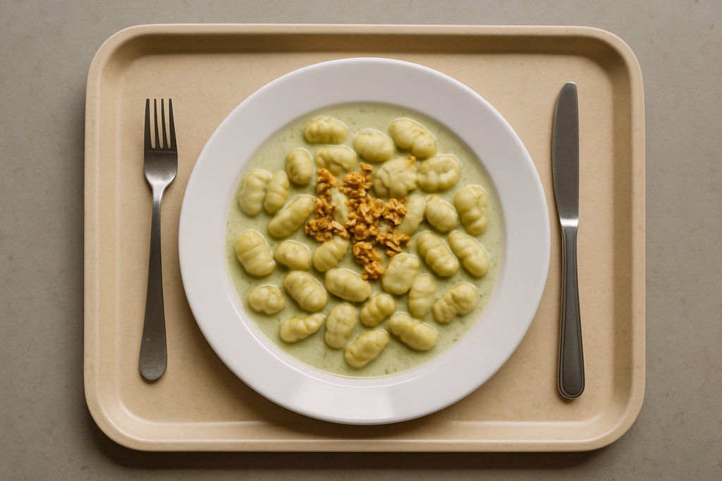Walnuss - Gnocchi mit Pestosahne (AI Generated)