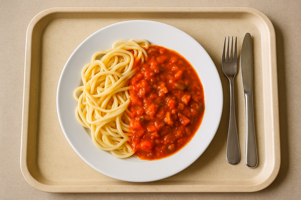Pasta mit scharfer Tomaten Gemüsesoße "Diavolo" (AI Generated)