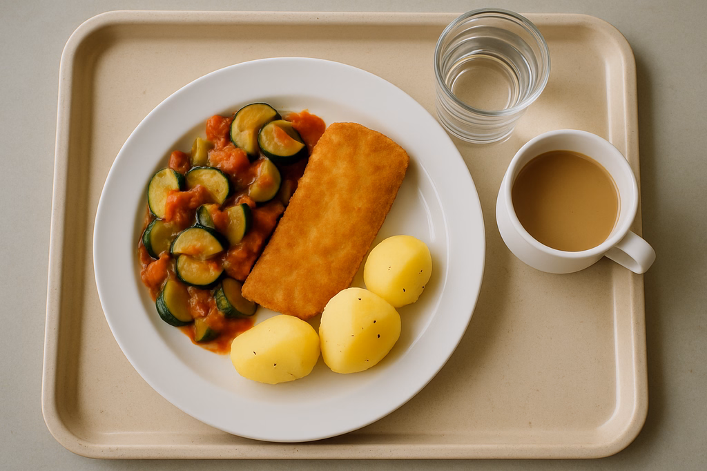 Seelachsfilet mit Zucchinigemüse (AI Generated)
