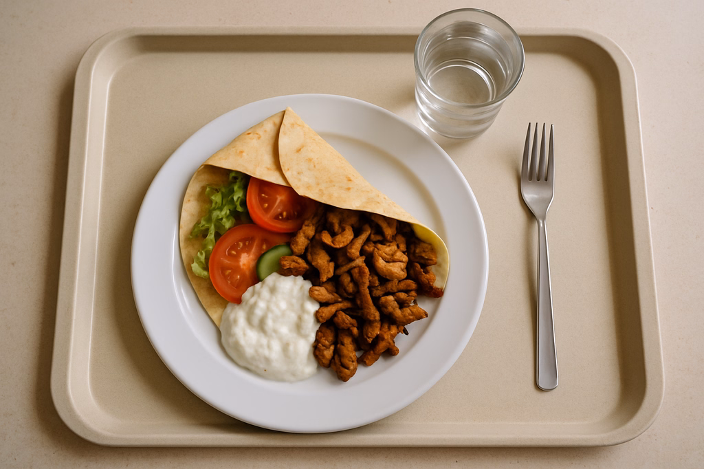 Wrap "Mykonos" mit Gyros und Tsatsiki (AI Generated)
