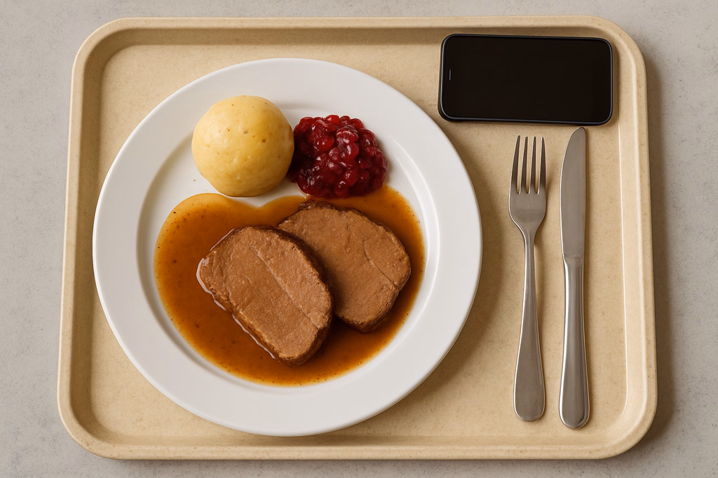 Fränkischer Sauerbraten mit Preiselbeeren Kartoffelkloß (AI Generated)