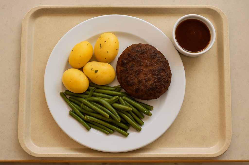 Rinderhacksteak mit BBQ - Dip (AI Generated)