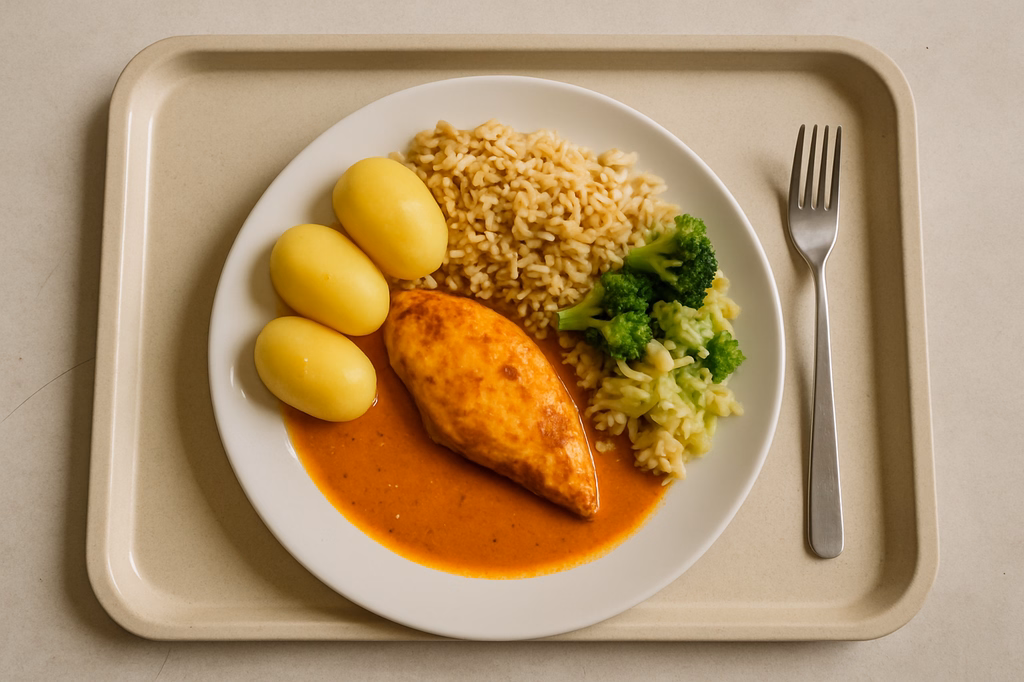 Maishähnchenbrust an orientalischer Harrisasoße (AI Generated)