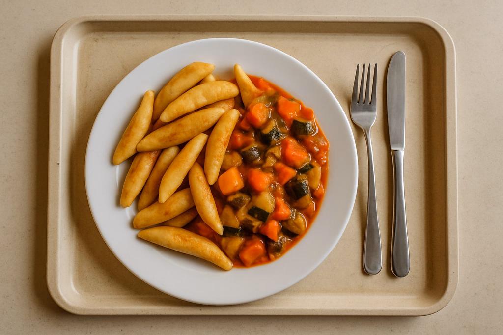 mensaVital: Schupfnudel - Pfanne mit Gemüseragout (AI Generated)