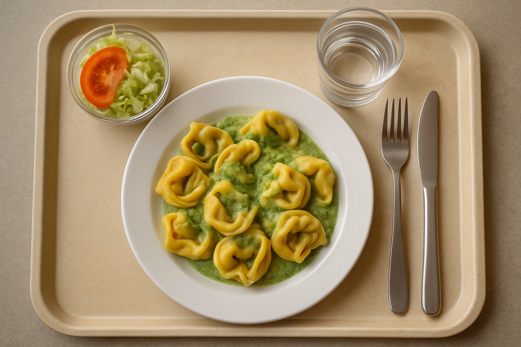 Tortelloni "Verdure Mediterraneo" Bärlauchsoße (AI Generated)