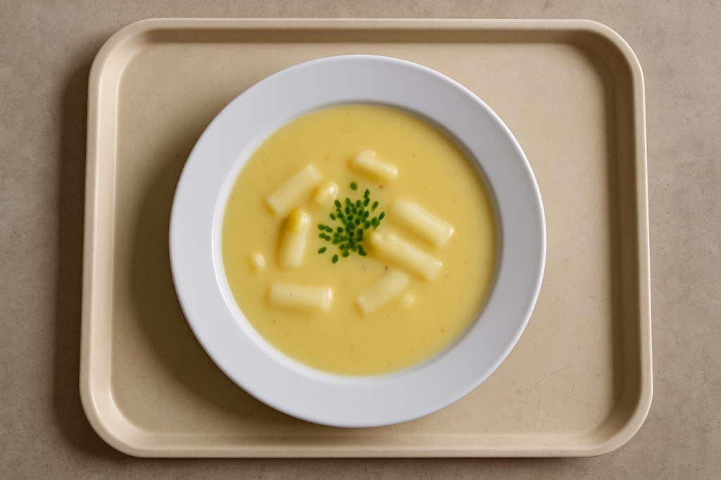 Spargelcremesuppe - aus frischem fränkischen Spargel (AI Generated)