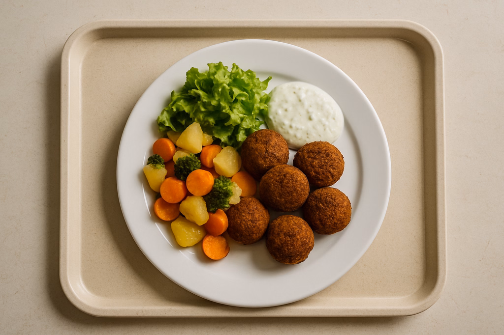 Falafelteller mit Veganem Minz Dip (AI Generated)