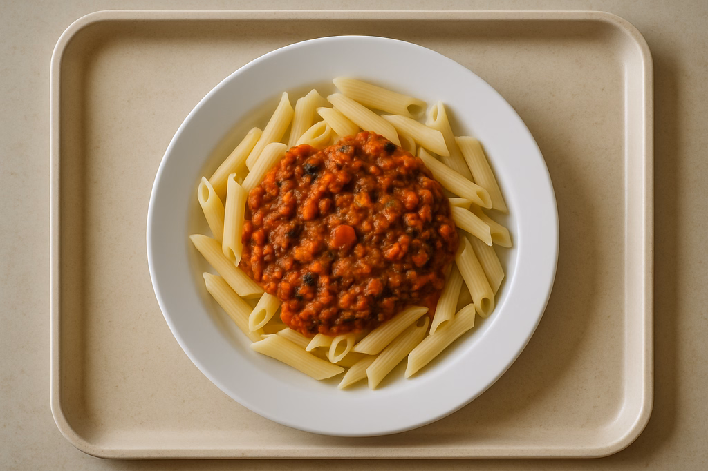 Penne mit veganer Gemüse Bolognese (AI Generated)
