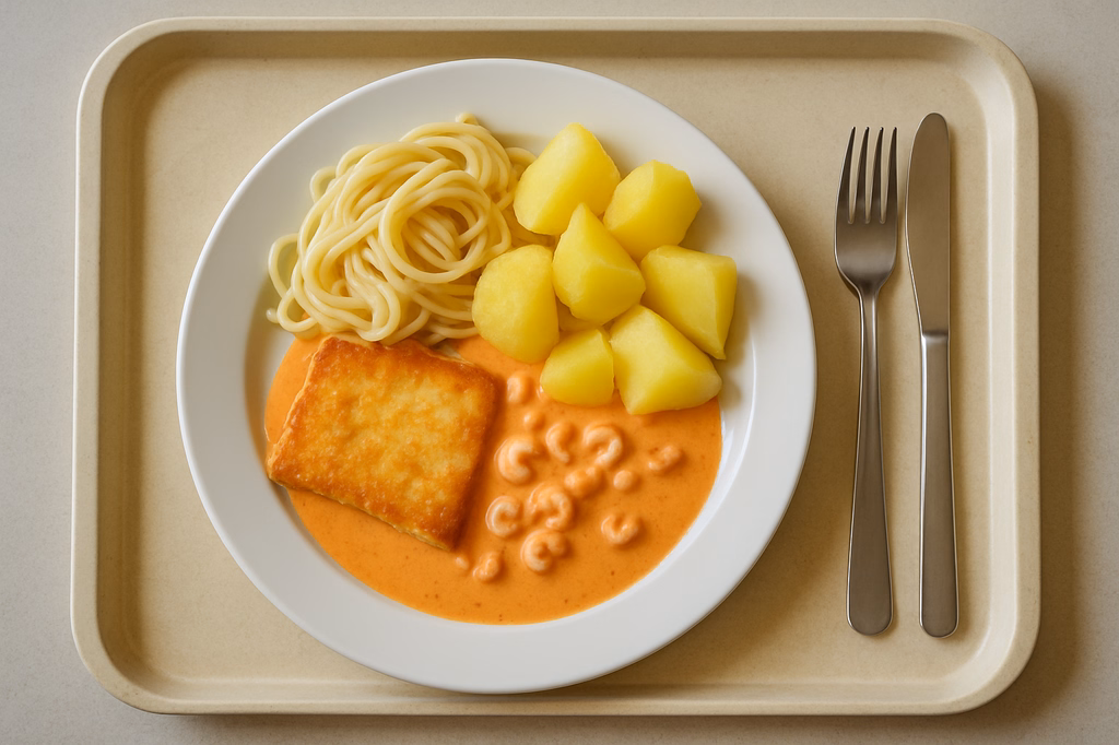 Seelachsfilet an Krabbensoße (AI Generated)