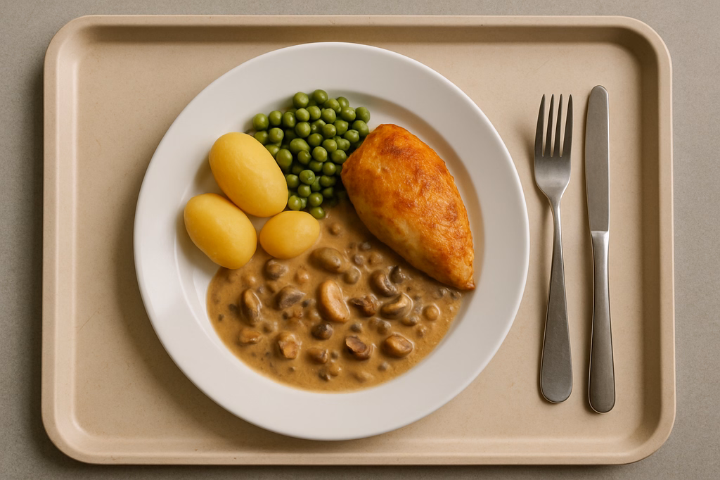 Maishähnchenbrust mit Waldpilzsoße "Jäger Art" (AI Generated)