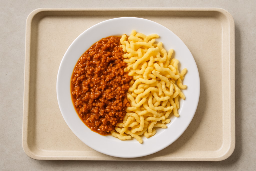 Spätzle mit Hackfleischsoße (AI Generated)