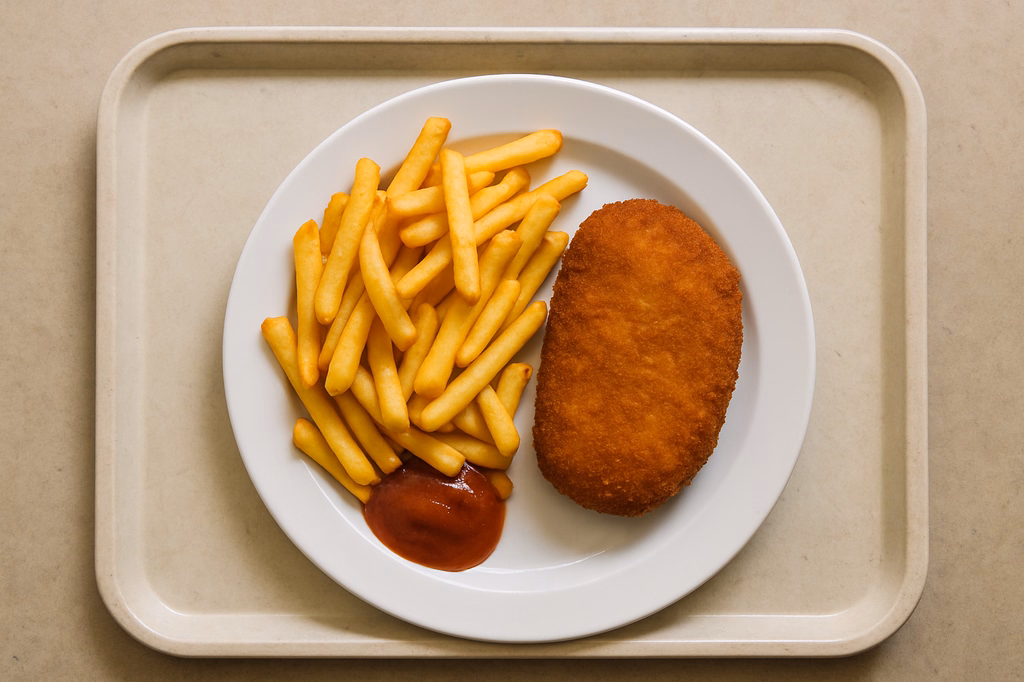 Hähnchen Cordon bleu Super Crunch Pommes frites (AI Generated)