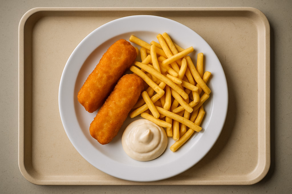 Fish´n Chips mit Mayo - Dip Soße (AI Generated)