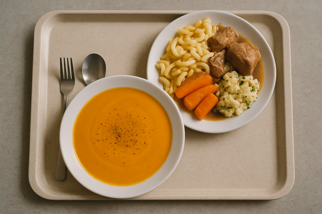 Kürbiscremesuppe mit Orangenpfeffer (AI Generated)