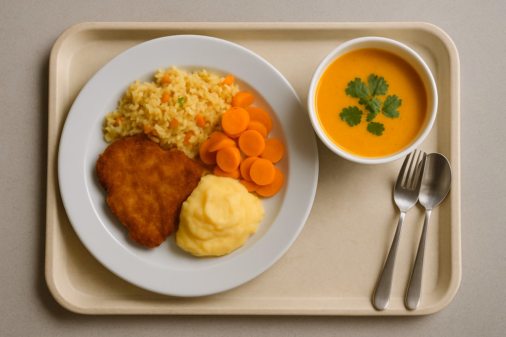 Karotten-Kokossuppe mit frischem Koriander (AI Generated)